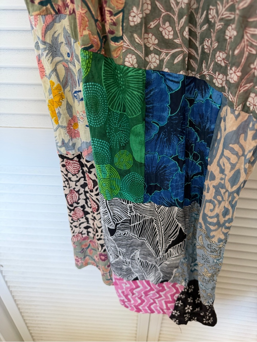 Boho Patchwork Wide-Leg Pants - Multicolor - Picture 5 of 5